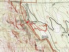 Map of the route, 2 miles and 500' gain round trip.