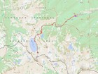 Map of the route, 12 miles and 1900' gain round trip.