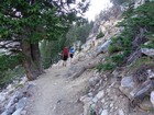 Heading up the switchbacks.