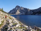 Mount Regan above Sawtooth Lake as we head south.