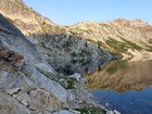 Cliffs at the south end of Sawtooth Lake.