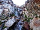 Waterfall climbing below Merritt Peak.