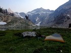 Our campsite in the upper Goat Creek drainage.