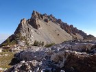 Williams Peak from the saddle. We headed for the trees in the upper middle of the face.