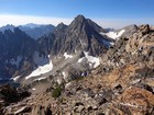On our way up Williams, Thompson Peak in the background.
