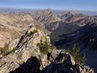 Upper North Fork Baron Creek from Little Baron Peak. Mount Regan and Alpine Peak in the background.