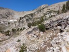 We had to haul our packs up the south face of Baron Peak.