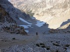 More boot skiing heading east from the Baron/Moolack saddle.