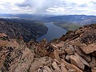 Redfish Lake from the summit of Grand Mogul.