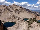 Looking down on the uppermost Finger of Fate Lakes.