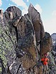 Just below the summit of Huckleberry Peak.