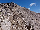 Making our way back down the south ridge of Decker Peak.