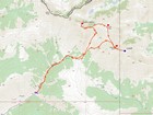 Map of the route, 10 miles and 4500' gain round trip.