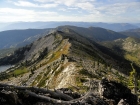 Looking back south on the connecting ridge from Big Fog Mountain to Legend Lake Peak.