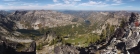 Panoramic view from the summit of Fenn Mountain, stretching from Florence Lake to Elizabeth Lake.