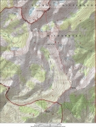 Map of the route, 13 miles and 5600' elevation gain round trip.