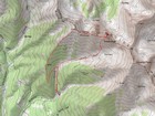 Map of the route, 5 miles and 3100' gain round trip. We went clockwise.