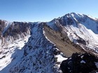 Summit of Senate Peak comes into view, Galena Peak in the background.