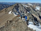 Leaving the summit of Senate Peak. (JJ Thomas photo.)