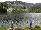 Cooling off after the hike in.