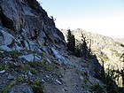 Descending to the lake.