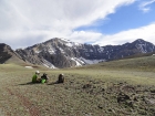 Taking a break on the tundra above Shadow Lakes.