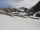 The dramatic cirque below the north face of USGS Peak.