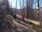 Hiking along the jeep road.