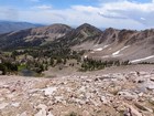 The crest of the Soldier Mountains from the saddle northeast of Smoky Dome.