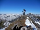 Dave on the summit of Snowslide Peak. Splattski photo.