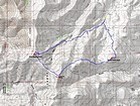 Map of our route, 9.5 miles and 4300' elevation gain round trip. We went counterclockwise.
