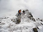 Crux of the climb, an easy scramble.