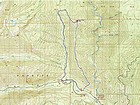 Map of the route, just over 9 miles and 2500' elevation gain round trip. We went clockwise.