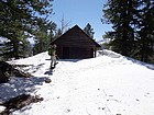 The back of the cabin.