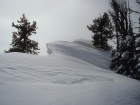 Cornices on the north ridge of Spring Peak.