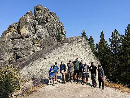 Group shot at Stack Rock.