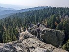 Checking out the false summit.