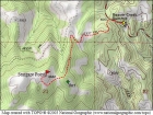 Map of the route, 3 miles and 700' elevation gain round trip.