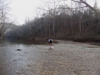 Crossing the creek at the beginning of the hike.