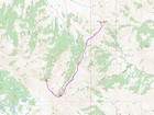 Map of the route, 10 miles and 4100' gain round trip.