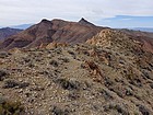 Thimble Peak and Thimbles Shadow Peak from the summit of Red Pass Peak.