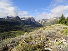 Early view of the Fishhook Creek drainage from the Alpine Way Trail.