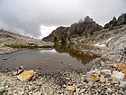 Looking back across the tarn above Thompson Lake.