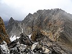 View of Anna's Pinnacle and Mickey's spire from the slopes of Thompson Peak.