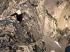 Lots of exposure on the north ridge of Thompson Peak. SeanD photo.