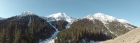 This is the gully we climbed, Mallory Peak on the far right.