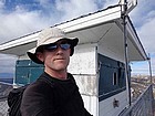 Me on the fire lookout atop Tripod Peak.