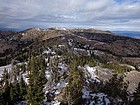 The view north from Tripod Peak includes Granite Peak and Snowbank Mountain.