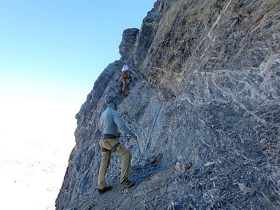 Start of the technical climb on True Grit.