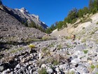 Making our way up the canyon.